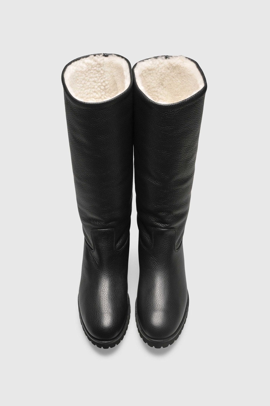 Unützer Stiefel | Stiefel 2125 Eureka Black Shearling Latte