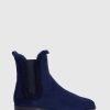 Unützer Stiefeletten | Stiefelette 8110 Navy Shearling Navy Wildleder